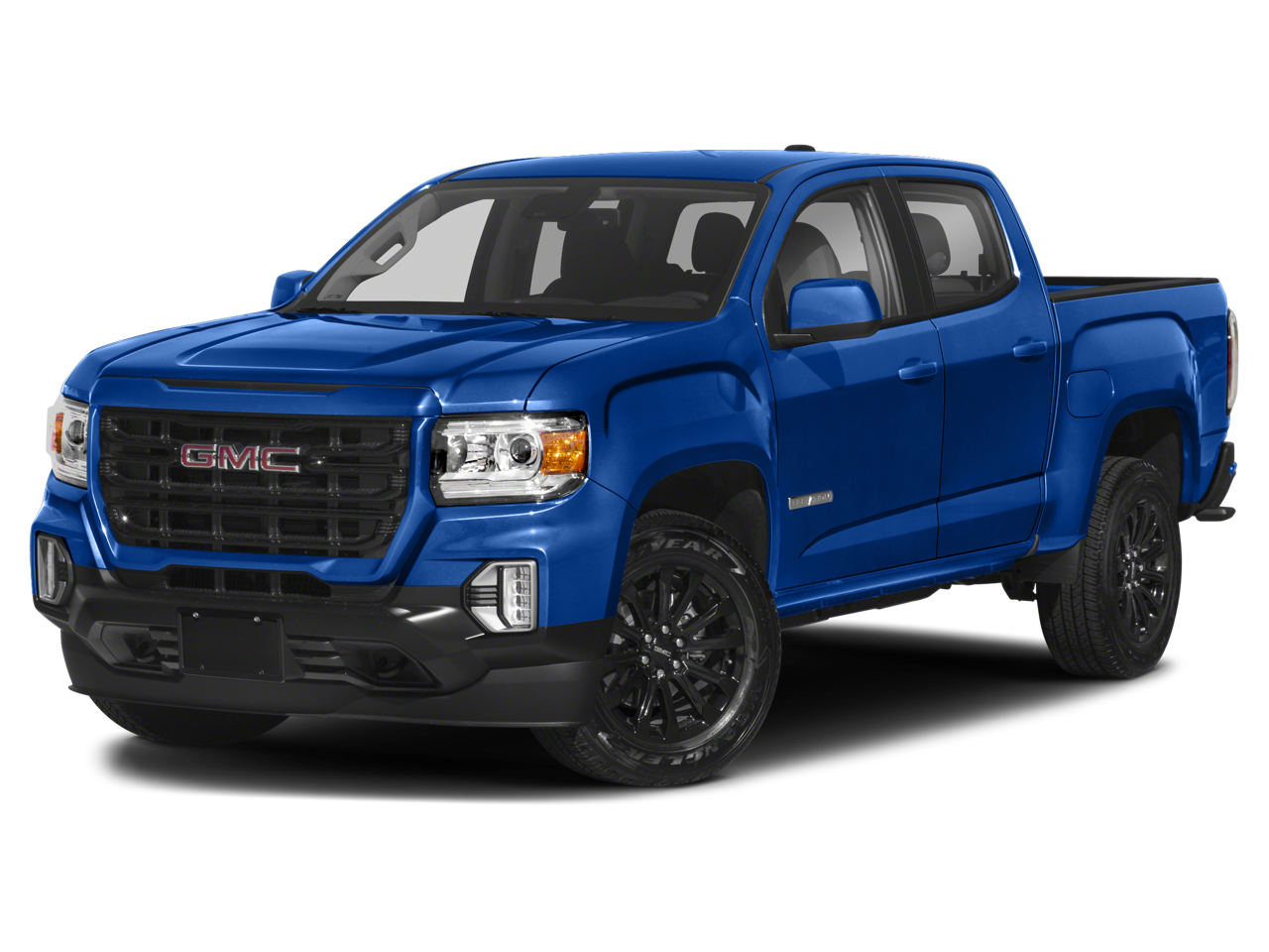2021 GMC Canyon 4WD Elevation in Summit White — front three-quarter view